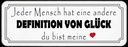 Holzschild 10x27 cm Jeder andere Definition Glück Dekoration