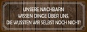 Holzschild 10x27 cm unsere Nachbarn wissen Dinge Dekoration