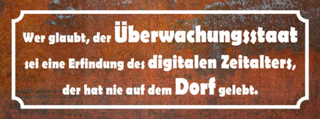 Holzschild 10x27 cm wer glaubt Überwachungsstaat Dekoration