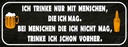 Holzschild 10x27 cm ich trinke nur mit Menschen mag Spruch Zitat
