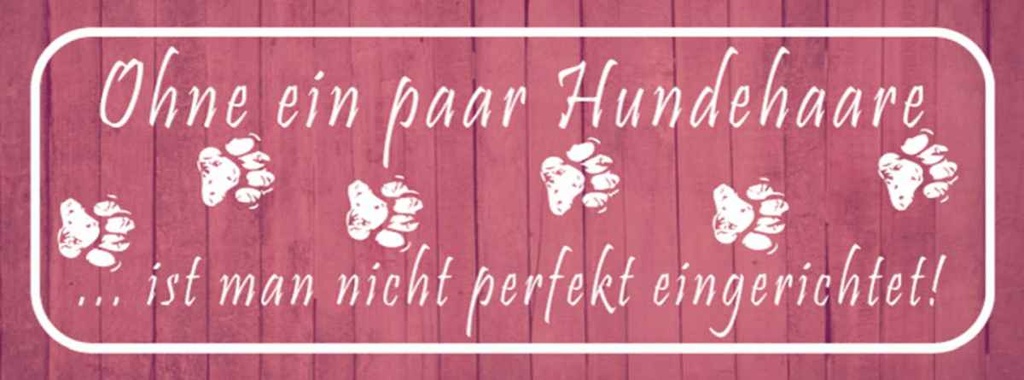 Holzschild 10x27 cm ohne Hundehaare nicht perfekt Tier Haustier