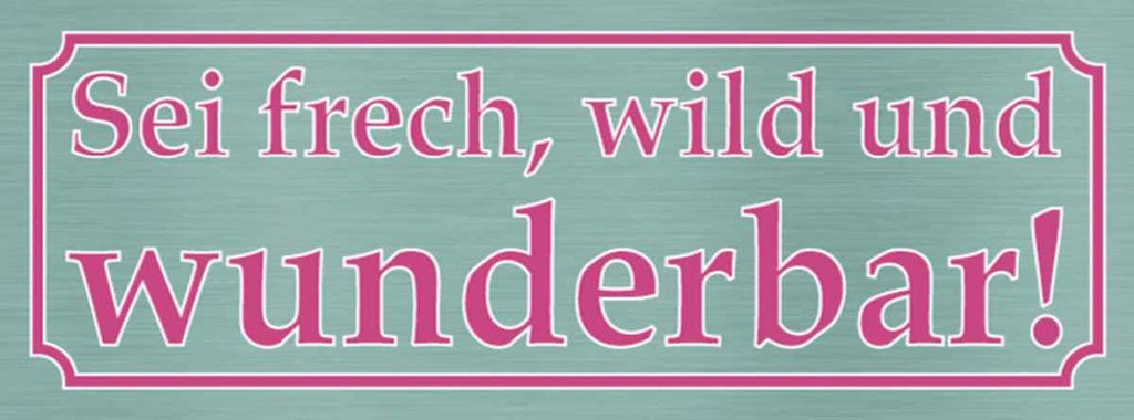 Holzschild 10x27 cm sei frech wild und wunderbar Dekoration