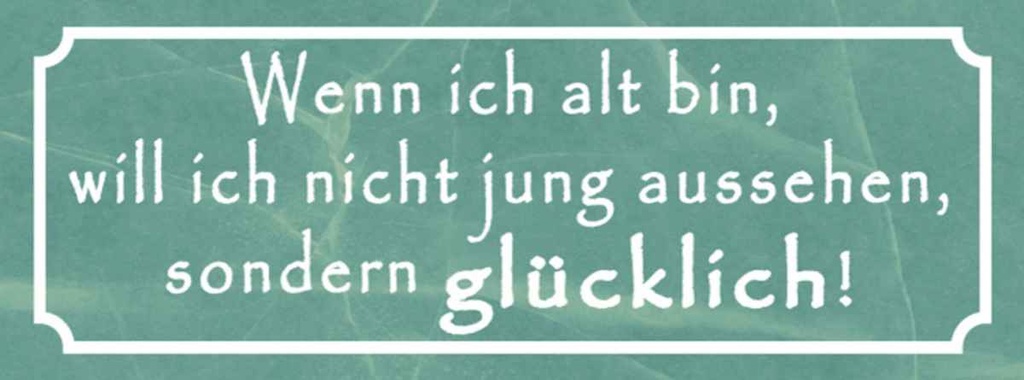 Holzschild 10x27 cm wenn ich alt bin will nicht jung Spruch Zitat