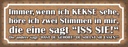 Holzschild 10x27 cm wenn ich Kekse sehe zwei Stimmen Spruch Zitat