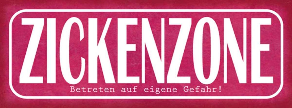 Holzschild 10x27 cm Zickenzone eigene Gefahr Dekoration