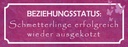 Holzschild 10x27 cm Beziehungsstatus Schmetterlinge
