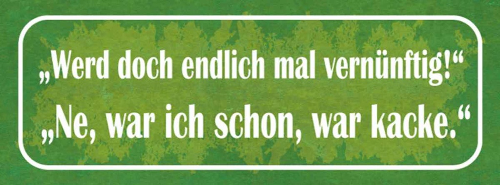 Holzschild 10x27 cm werd doch vernünftig ne kacke Dekoration