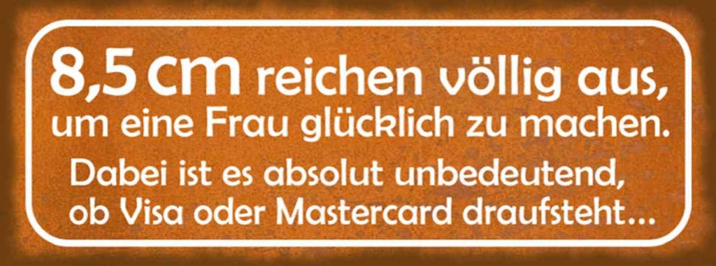 Holzschild 10x27 cm 8,5cm reichen aus Frau glücklich