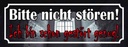 Holzschild 10x27 cm nicht stören bin schon gestört Warnschild Hinweisschild