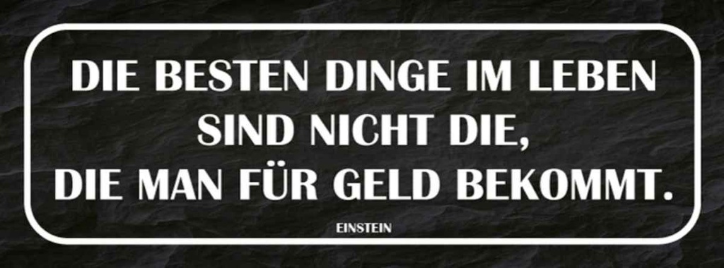 Holzschild 10x27 cm die besten Dinge nicht für Geld Spruch Zitat