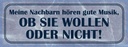 Holzschild 10x27 cm meine Nachbarn hören gute Musik Spruch Zitat