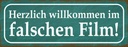 Holzschild 10x27 cm herzlich willkommen im Film Dekoration