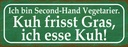 Holzschild 10x27 cm ich bin Second-Hand Vegatarier Essen Trinken