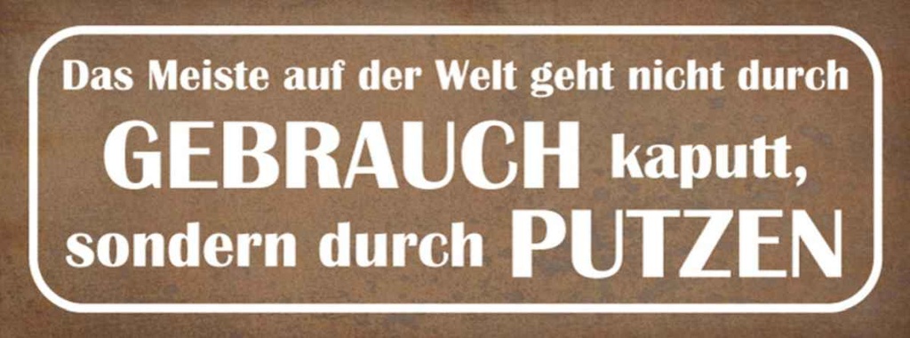 Holzschild 10x27 cm das Meiste auf der Welt geht Dekoration