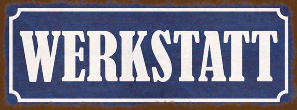 Holzschild 10x27 cm Werkstatt Auto Garage