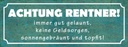 Holzschild 10x27 cm Achtung Rentner gut gelaunt Warnschild Hinweisschild