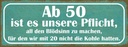 Holzschild 10x27 cm Ab 50 Pflicht Blödsinn machen Dekoration