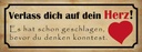 Holzschild 10x27 cm verlass dich auf dein Herz Spruch Zitat