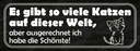 Holzschild 10x27 cm es gibt so vile Katzen auf Welt Spruch Zitat