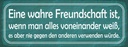Holzschild 10x27 cm wahre Freundschaft ist wenn man Spruch Zitat