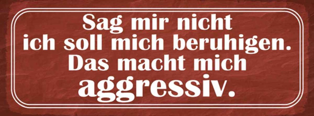 Holzschild 10x27 cm sag nicht soll mich beruhigen Dekoration