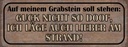 Holzschild 10x27 cm auf meinem Grabstein soll stehen
