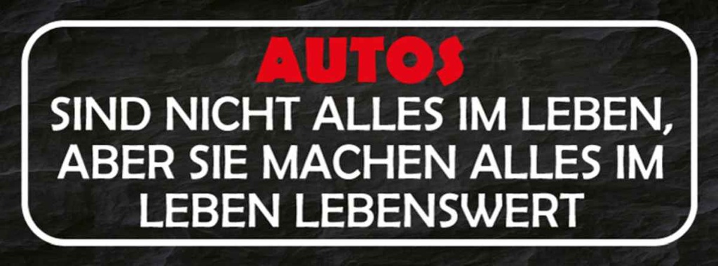 Holzschild 10x27 cm Autos nicht alles im Leben aber