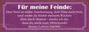 Holzschild 10x27 cm für meine Feinde dein Neid ist Dekoration