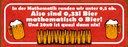 Holzschild 10x27 cm 0,33l Bier mathematisch 0 Bier