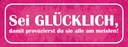 Holzschild 10x27 cm sei glücklich damit provozierst Spruch Zitat