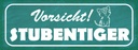 Holzschild 10x27 cm Vorsicht Stubentiger Katze Warnschild Hinweisschild