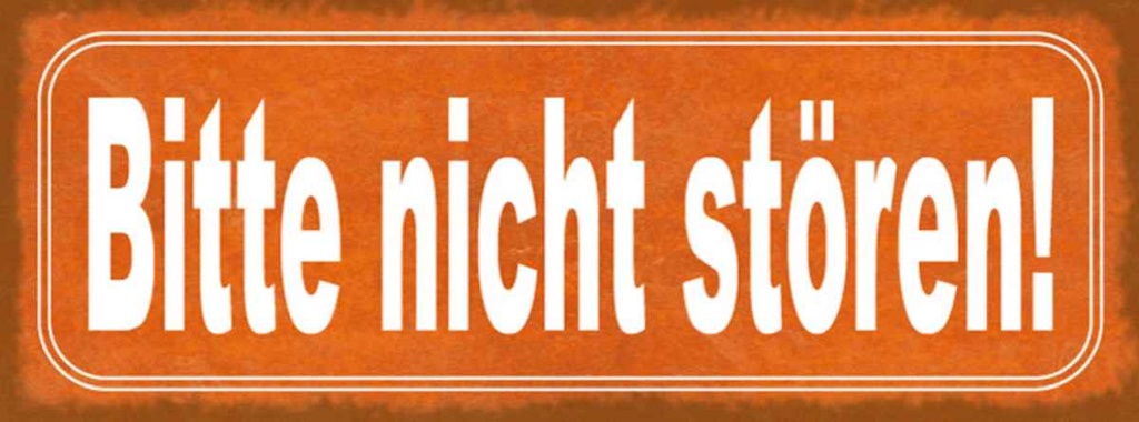 Holzschild 10x27 cm Bitte nicht stören Warnschild Hinweisschild