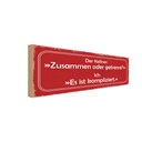 Holzschild 10x27 cm Kellner zusammen oder getrennt Beruf Arbeit