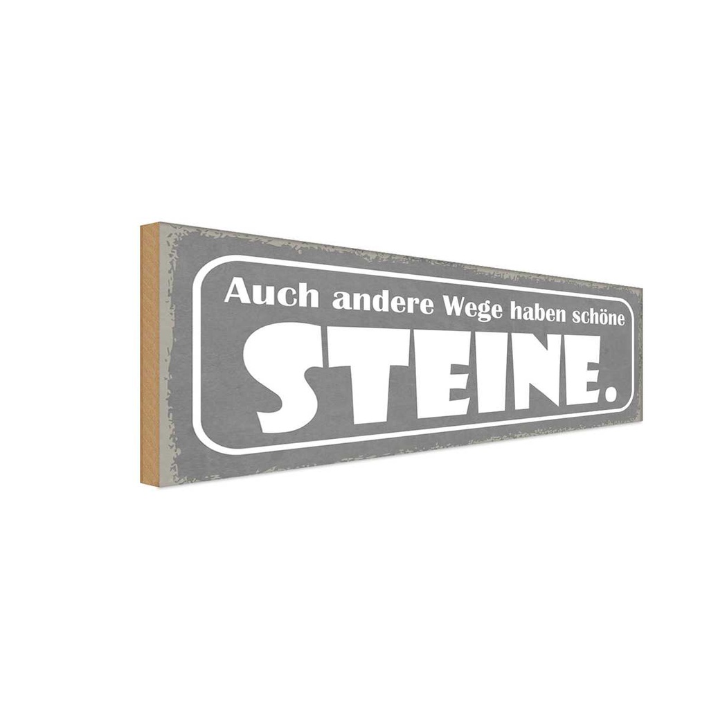 Holzschild 10x27 cm auch andere Wege haben Sterne Dekoration