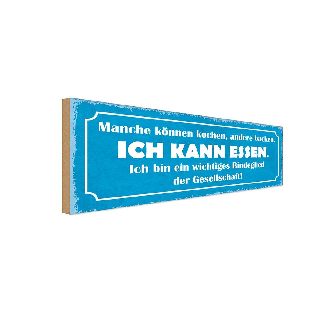 Holzschild 10x27 cm manhe kochen andere backen Dekoration