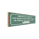 Holzschild 10x27 cm manchmal warten wie so lange als Spruch Zitat
