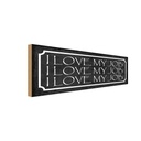 Holzschild 10x27 cm i love my Job liebe meine Arbeit Spruch Zitat