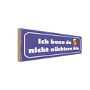 Holzschild 10x27 cm Bier kann da nicht nüchtern hin