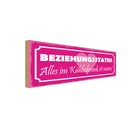 Holzschild 10x27 cm Beziehungsstatus Kühlschrank Geschenk