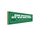 Holzschild 10x27 cm Beziehung wie Wiese wächst bis