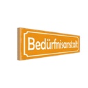 Holzschild 10x27 cm Bedürfnisanstalt WC Toiletten Geschenk