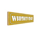 Holzschild 10x27 cm Whiskeybar Alkohol Essen Trinken