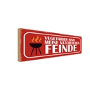 Holzschild 10x27 cm Vegetarier sind meine Feinde Dekoration