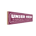 Holzschild 10x27 cm unser Heim sauber genug gesund Dekoration