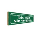 Holzschild 10x27 cm Arbeit muss häufig verschieben