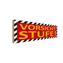 Holzschild 10x27 cm Vorsicht Stufe Warnschild Hinweisschild