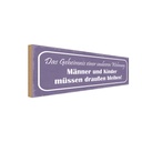 Holzschild 10x27 cm wohnung sauber Männer Kinder Familie Freunde