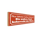 Holzschild 10x27 cm wahres Genie beherrscht Chaos Dekoration