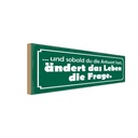 Holzschild 10x27 cm sobald Antwort ändert die Frage Spruch Zitat