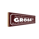 Holzschild 10x27 cm Kaffee wer will kleine Tasse Essen Trinken